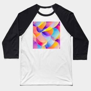 seamless Geometric pattern of curved shapes Baseball T-Shirt